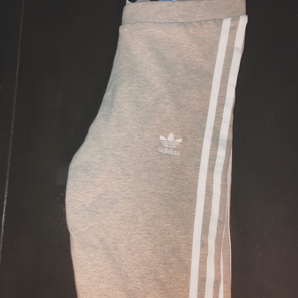 Adidas 3 Stripe Grey Leggings